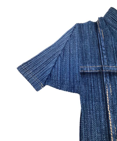 PLEATS PLEASE（プリーツプリーズ）PLEATS PLEASE (プリーツプリーズ) プリーツシャツ ブルー サイズ:3の古着・服飾アイテム