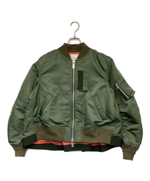 sacai（サカイ）sacai (サカイ) MA-1ブルゾン カーキ サイズ:1の古着・服飾アイテム
