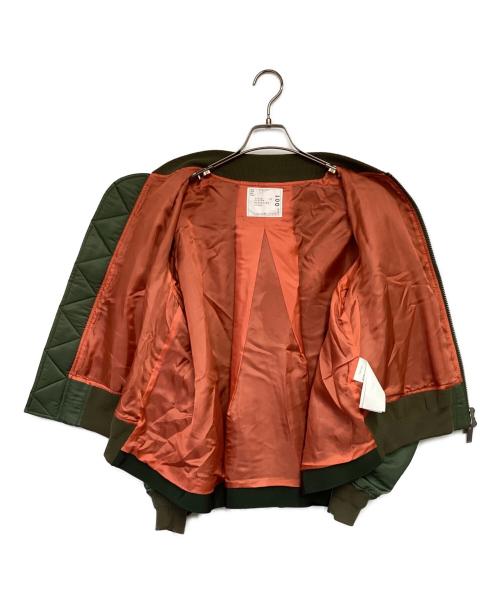 sacai（サカイ）sacai (サカイ) MA-1ブルゾン カーキ サイズ:1の古着・服飾アイテム