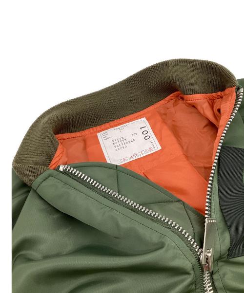 sacai（サカイ）sacai (サカイ) MA-1ブルゾン カーキ サイズ:1の古着・服飾アイテム