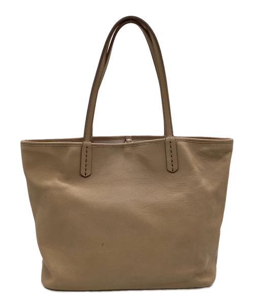 BVLGARI（ブルガリ）BVLGARI (ブルガリ) コレツィオーネ レザートートバッグ ベージュの古着・服飾アイテム