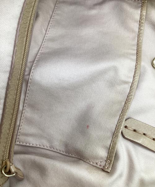 BVLGARI（ブルガリ）BVLGARI (ブルガリ) コレツィオーネ レザートートバッグ ベージュの古着・服飾アイテム