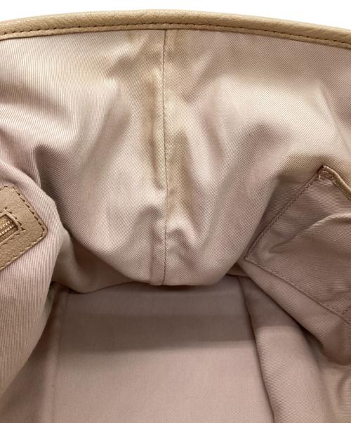 BVLGARI（ブルガリ）BVLGARI (ブルガリ) コレツィオーネ レザートートバッグ ベージュの古着・服飾アイテム