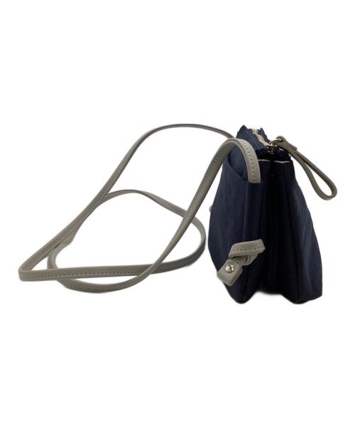 富岡鞄（トミオカカバン）富岡鞄 (トミオカカバン) TUTUMU お散歩WALLET ネイビー×グレーの古着・服飾アイテム