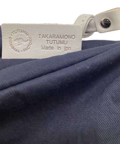 富岡鞄（トミオカカバン）富岡鞄 (トミオカカバン) TUTUMU お散歩WALLET ネイビー×グレーの古着・服飾アイテム