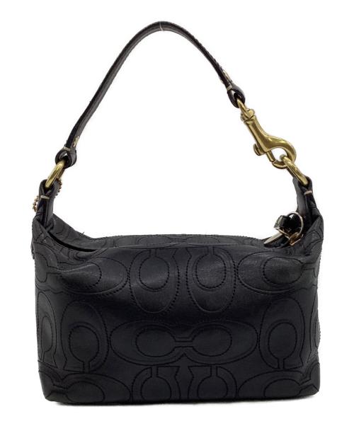 COACH（コーチ）COACH (コーチ) レザーハンドバッグ ブラックの古着・服飾アイテム