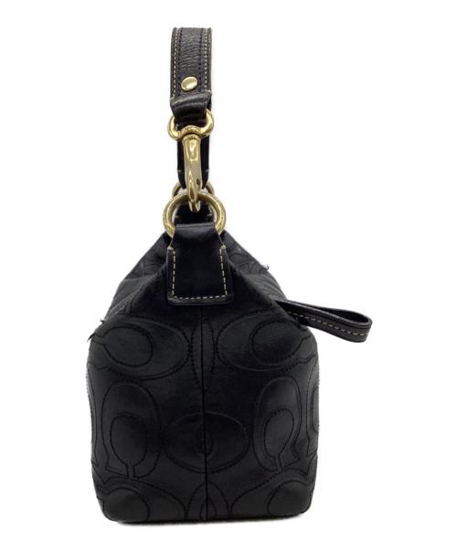 COACH（コーチ）COACH (コーチ) レザーハンドバッグ ブラックの古着・服飾アイテム