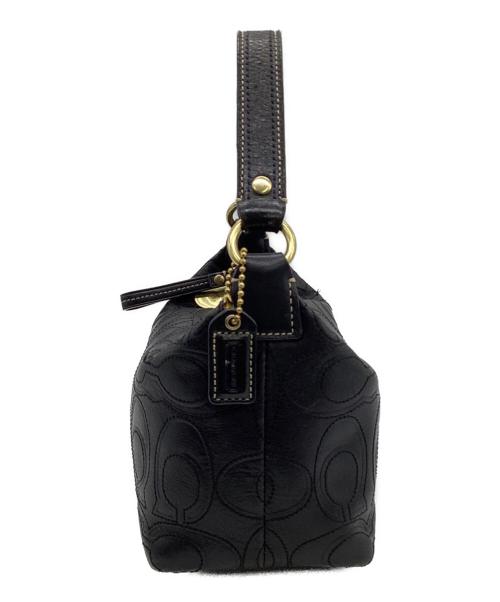 COACH（コーチ）COACH (コーチ) レザーハンドバッグ ブラックの古着・服飾アイテム