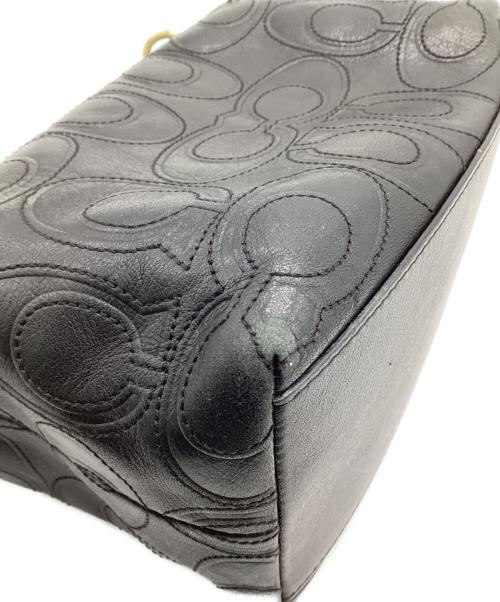 COACH（コーチ）COACH (コーチ) レザーハンドバッグ ブラックの古着・服飾アイテム