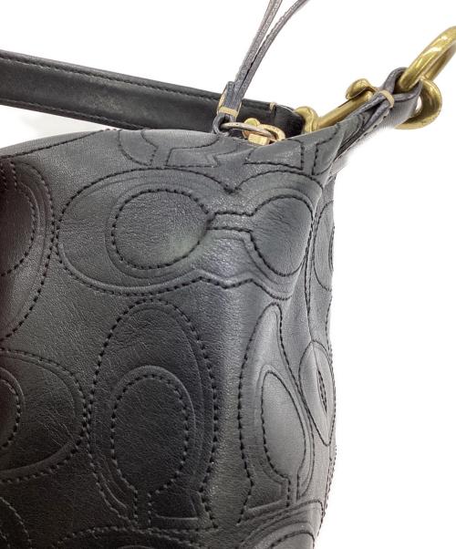 COACH（コーチ）COACH (コーチ) レザーハンドバッグ ブラックの古着・服飾アイテム