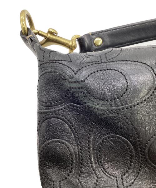 COACH（コーチ）COACH (コーチ) レザーハンドバッグ ブラックの古着・服飾アイテム