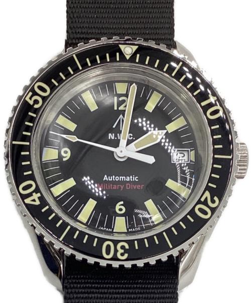 NWC（ナバルウォッチカンパニー）NWC (ナバルウォッチカンパニー) NAVAL MILITARY WATCH MIL.-05 B SV/BK Automatic ROYAL Military Diver TYPE ブラックの古着・服飾アイテム
