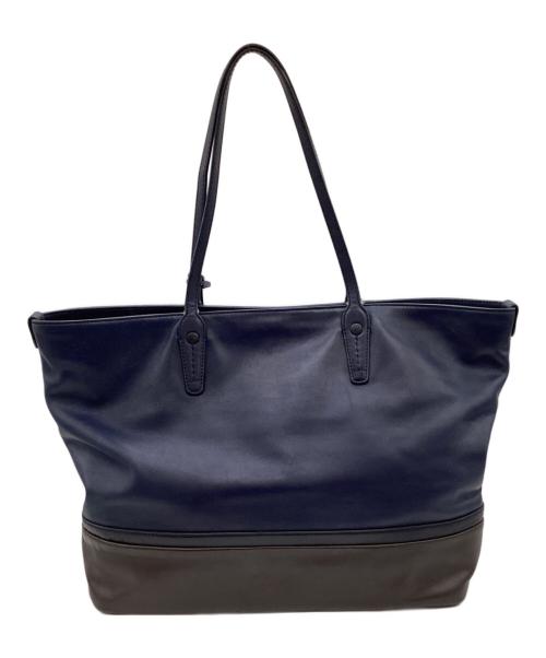 BALLY（バリー）BALLY (バリー) トートバッグ ネイビー×ブラウンの古着・服飾アイテム