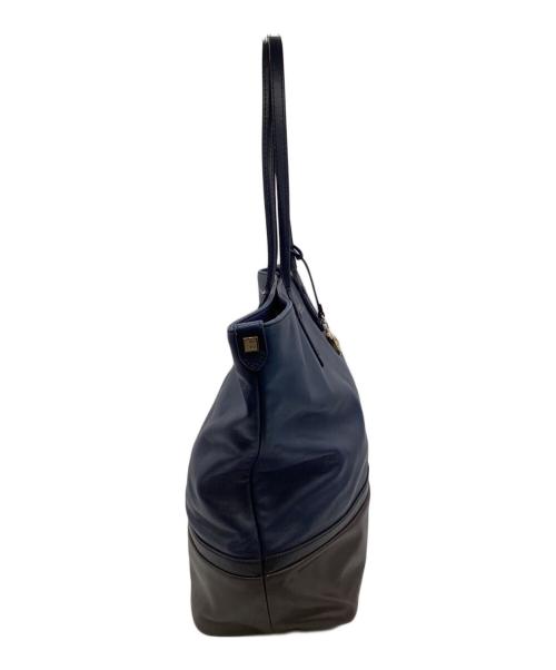 BALLY（バリー）BALLY (バリー) トートバッグ ネイビー×ブラウンの古着・服飾アイテム