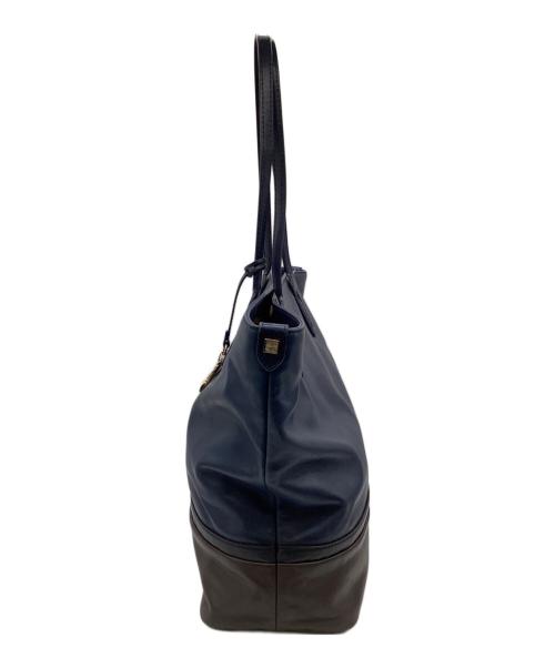BALLY（バリー）BALLY (バリー) トートバッグ ネイビー×ブラウンの古着・服飾アイテム