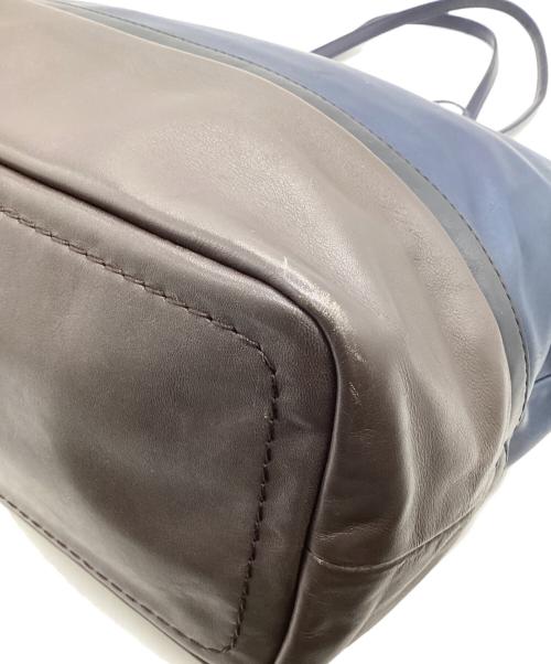 BALLY（バリー）BALLY (バリー) トートバッグ ネイビー×ブラウンの古着・服飾アイテム