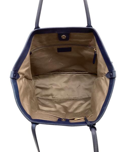 BALLY（バリー）BALLY (バリー) トートバッグ ネイビー×ブラウンの古着・服飾アイテム