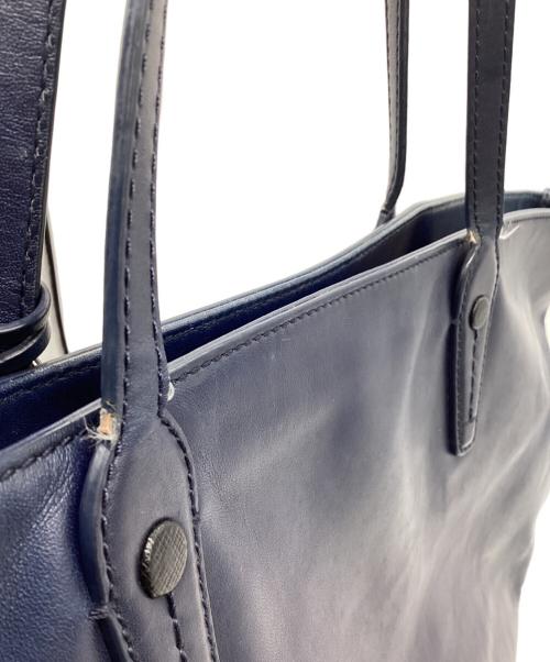BALLY（バリー）BALLY (バリー) トートバッグ ネイビー×ブラウンの古着・服飾アイテム