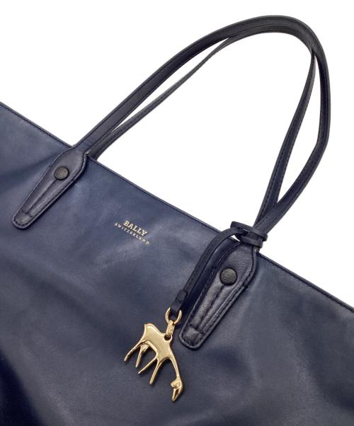 BALLY（バリー）BALLY (バリー) トートバッグ ネイビー×ブラウンの古着・服飾アイテム