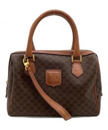 CELINE（セリーヌ）の古着「マカダム ミニボストンバッグ」｜ダークブラウン