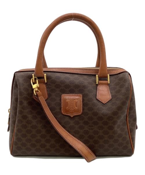 CELINE（セリーヌ）CELINE (セリーヌ) マカダム ミニボストンバッグ ダークブラウンの古着・服飾アイテム
