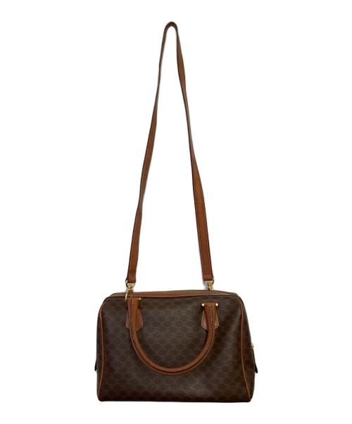 CELINE（セリーヌ）CELINE (セリーヌ) マカダム ミニボストンバッグ ダークブラウンの古着・服飾アイテム