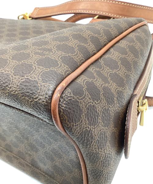 CELINE（セリーヌ）CELINE (セリーヌ) マカダム ミニボストンバッグ ダークブラウンの古着・服飾アイテム