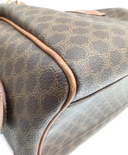 CELINE（セリーヌ）CELINE (セリーヌ) マカダム ミニボストンバッグ ダークブラウンの古着・服飾アイテム
