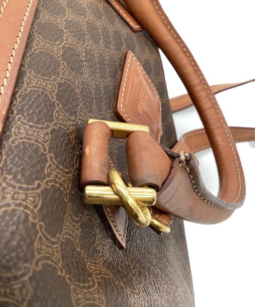 CELINE（セリーヌ）CELINE (セリーヌ) マカダム ミニボストンバッグ ダークブラウンの古着・服飾アイテム