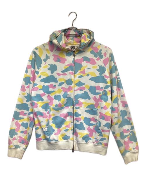 BAPE BY A BATHING APE（ベイプバイアベイシングエイプ）BAPE BY A BATHING APE (ベイプバイアベイシングエイプ) マルチカモ フルジップパーカー マルチカラー サイズ:Mの古着・服飾アイテム