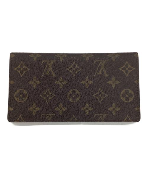 LOUIS VUITTON（ルイ ヴィトン）LOUIS VUITTON (ルイ ヴィトン) モノグラム ポルトシェキエ ダブル 札入れ ブラウンの古着・服飾アイテム