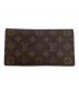 LOUIS VUITTON（ルイ ヴィトン）の古着「モノグラム ポルトシェキエ ダブル 札入れ」｜ブラウン