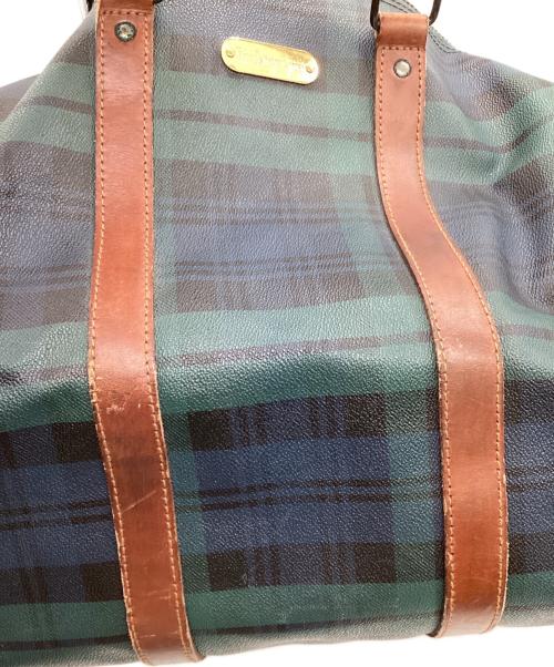 POLO RALPH LAUREN（ポロ・ラルフローレン）POLO RALPH LAUREN (ポロ・ラルフローレン) ボストンバッグ グリーン×ネイビーの古着・服飾アイテム