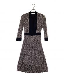 MaxMara（マックスマーラ）の古着「長袖ワンピース」｜ネイビー×グレー