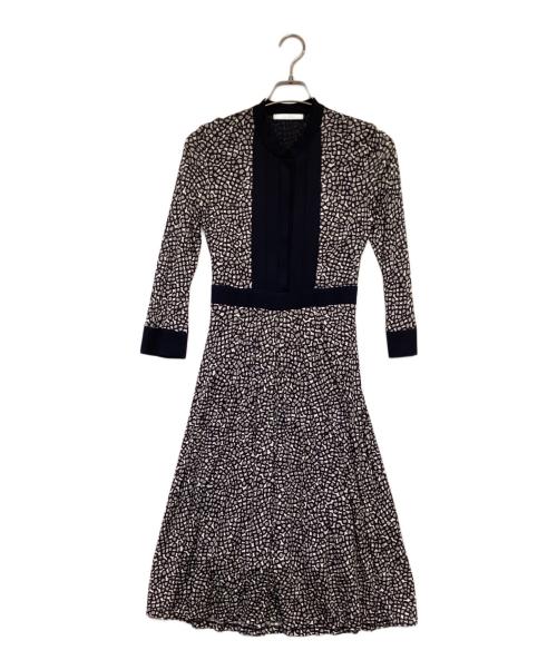 MaxMara（マックスマーラ）MaxMara (マックスマーラ) 長袖ワンピース ネイビー×グレー サイズ:40の古着・服飾アイテム