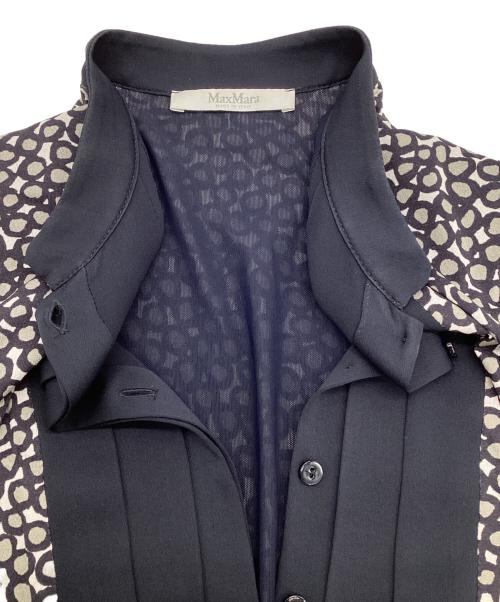 MaxMara（マックスマーラ）MaxMara (マックスマーラ) 長袖ワンピース ネイビー×グレー サイズ:40の古着・服飾アイテム