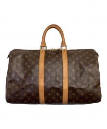 LOUIS VUITTON（ルイ ヴィトン）の古着「モノグラム キーポル45 ボストンバッグ」｜ブラウン