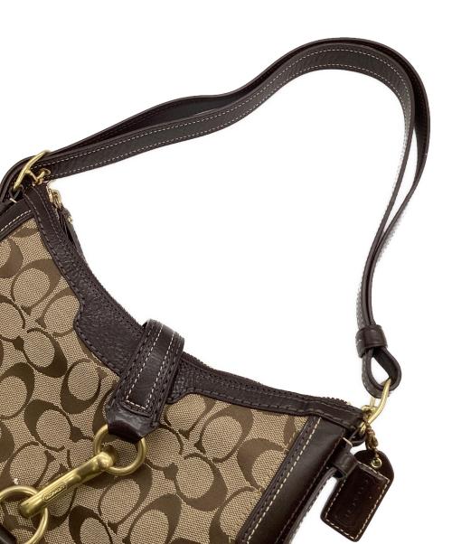 COACH（コーチ）COACH (コーチ) シグネチャー ショルダーバッグ ベージュの古着・服飾アイテム