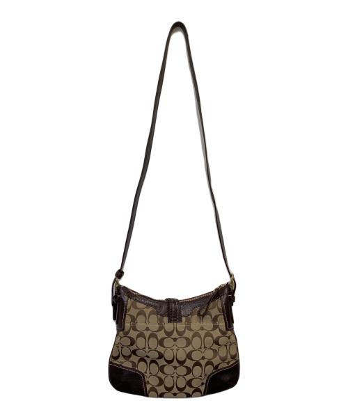 COACH（コーチ）COACH (コーチ) シグネチャー ショルダーバッグ ベージュの古着・服飾アイテム