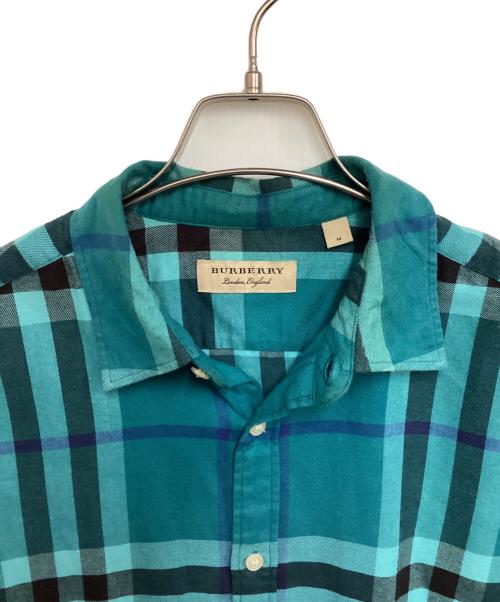 BURBERRY LONDON ENGLAND（バーバリー ロンドン イングランド）BURBERRY LONDON ENGLAND (バーバリー ロンドン イングランド) 長袖シャツ ブルー サイズ:Mの古着・服飾アイテム