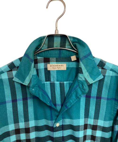 BURBERRY LONDON ENGLAND（バーバリー ロンドン イングランド）BURBERRY LONDON ENGLAND (バーバリー ロンドン イングランド) 長袖シャツ ブルー サイズ:Mの古着・服飾アイテム
