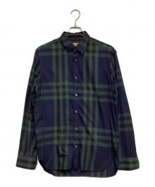 BURBERRY LONDON ENGLAND（バーバリー ロンドン イングランド）の古着「長袖シャツ」｜ブルー×グリーン