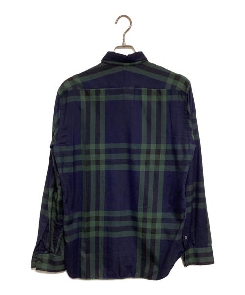 BURBERRY LONDON ENGLAND（バーバリー ロンドン イングランド）BURBERRY LONDON ENGLAND (バーバリー ロンドン イングランド) 長袖シャツ ブルー×グリーン サイズ:Mの古着・服飾アイテム