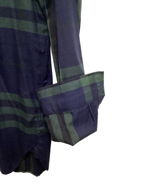 BURBERRY LONDON ENGLAND（バーバリー ロンドン イングランド）BURBERRY LONDON ENGLAND (バーバリー ロンドン イングランド) 長袖シャツ ブルー×グリーン サイズ:Mの古着・服飾アイテム