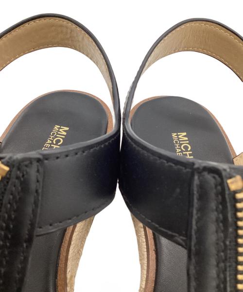 MICHAEL KORS（マイケルコース）MICHAEL KORS (マイケルコース) エスパドリーユ サンダル ブラック×アイボリー サイズ:US5.5Mの古着・服飾アイテム