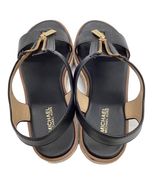 MICHAEL KORS（マイケルコース）MICHAEL KORS (マイケルコース) エスパドリーユ サンダル ブラック×アイボリー サイズ:US5.5Mの古着・服飾アイテム
