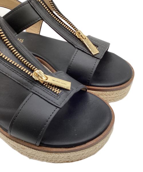 MICHAEL KORS（マイケルコース）MICHAEL KORS (マイケルコース) エスパドリーユ サンダル ブラック×アイボリー サイズ:US5.5Mの古着・服飾アイテム