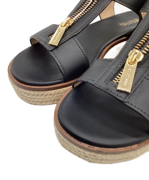 MICHAEL KORS（マイケルコース）MICHAEL KORS (マイケルコース) エスパドリーユ サンダル ブラック×アイボリー サイズ:US5.5Mの古着・服飾アイテム