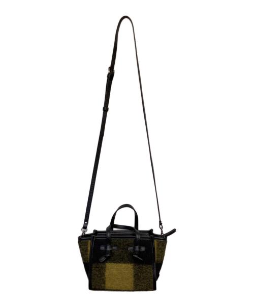 GIANNI CHIARINI（ジャンニ キアリーニ）GIANNI CHIARINI (ジャンニ キアリーニ) ミス マルチェッラ ハンドバッグ イエロー×ブラックの古着・服飾アイテム