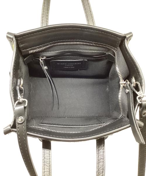 GIANNI CHIARINI（ジャンニ キアリーニ）GIANNI CHIARINI (ジャンニ キアリーニ) ミス マルチェッラ ハンドバッグ イエロー×ブラックの古着・服飾アイテム